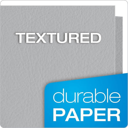 Oxford Twin-Pocket Folders, Textured Paper, Letter Size, Dark Blue, Holds 100 Sheets, Box of 25 (57538EE)