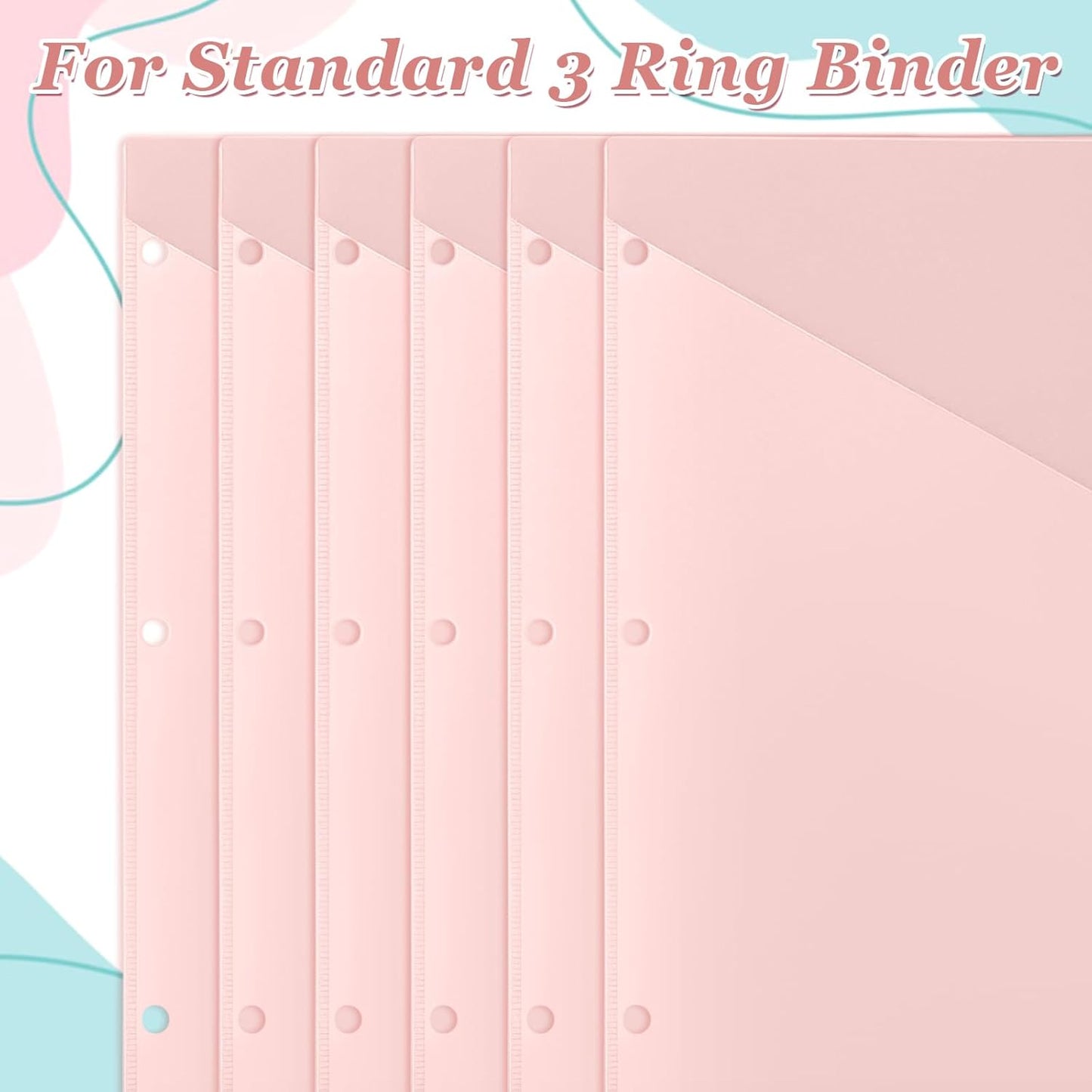 Epakh 12 Pcs Binder Dividers for 3 Rings Binders Index Dividers with Two Clear Pockets Plastics Sheets Protectors with Tab Labels for School Office Organization (Morandi)