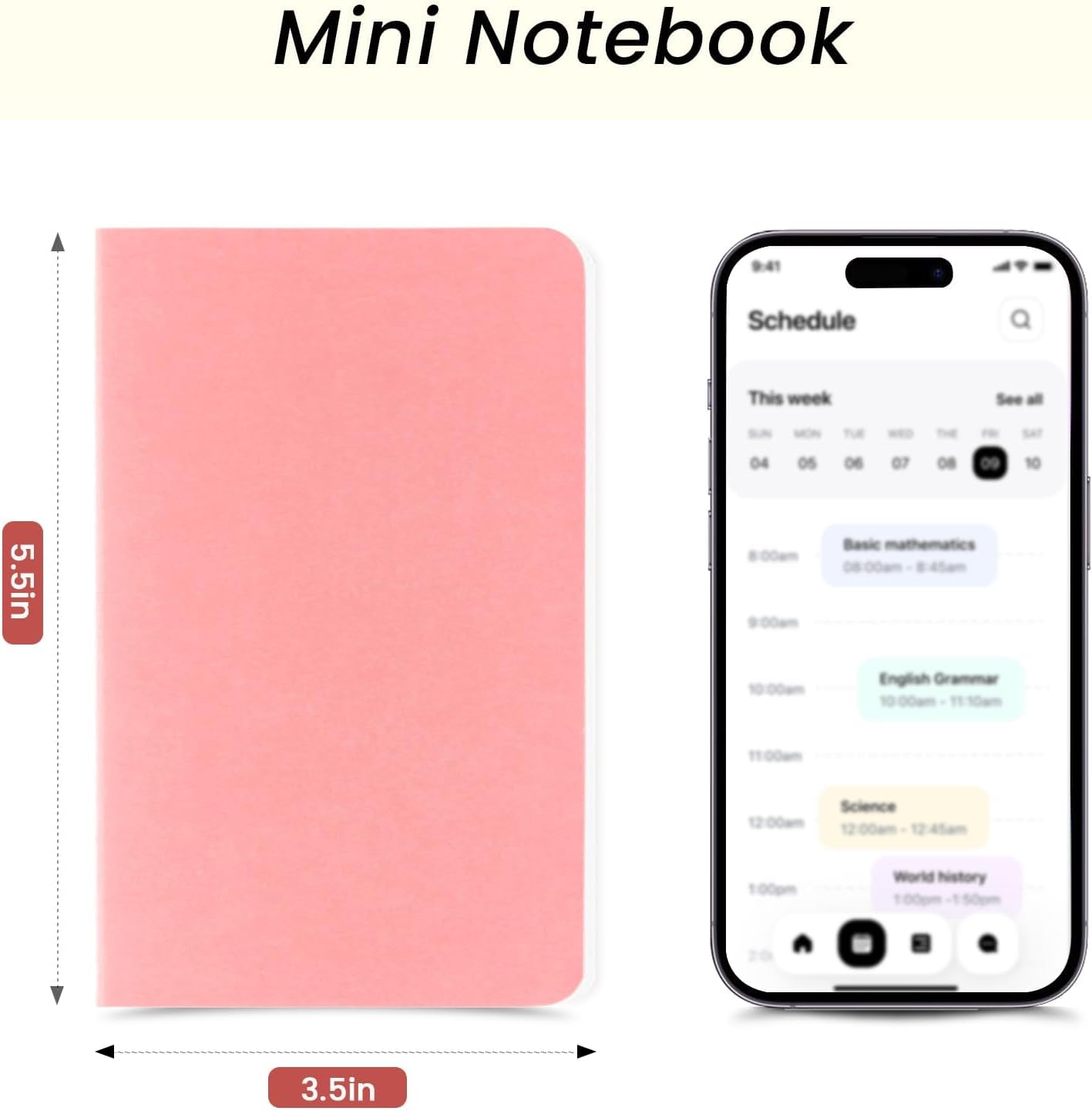 Oucaru 48PCS Pocket Notebook, 3.5" x 5.5", 8 Color, 52 Pages Blank Notebook Mini Notebook Journal, Small Notebook Memo Notepad for Students, Traveler, School Supplies