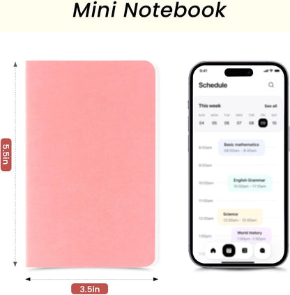 Oucaru 48PCS Pocket Notebook, 3.5" x 5.5", 8 Color, 52 Pages Blank Notebook Mini Notebook Journal, Small Notebook Memo Notepad for Students, Traveler, School Supplies