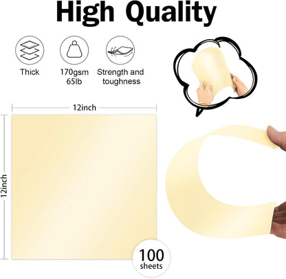 White Cardstock 12x12-24 Sheets Cardstock Paper, Goefun 80lb White Card Stock Paper for Card Making, Cricut, Crafting, Scrapbook, Photo Albums