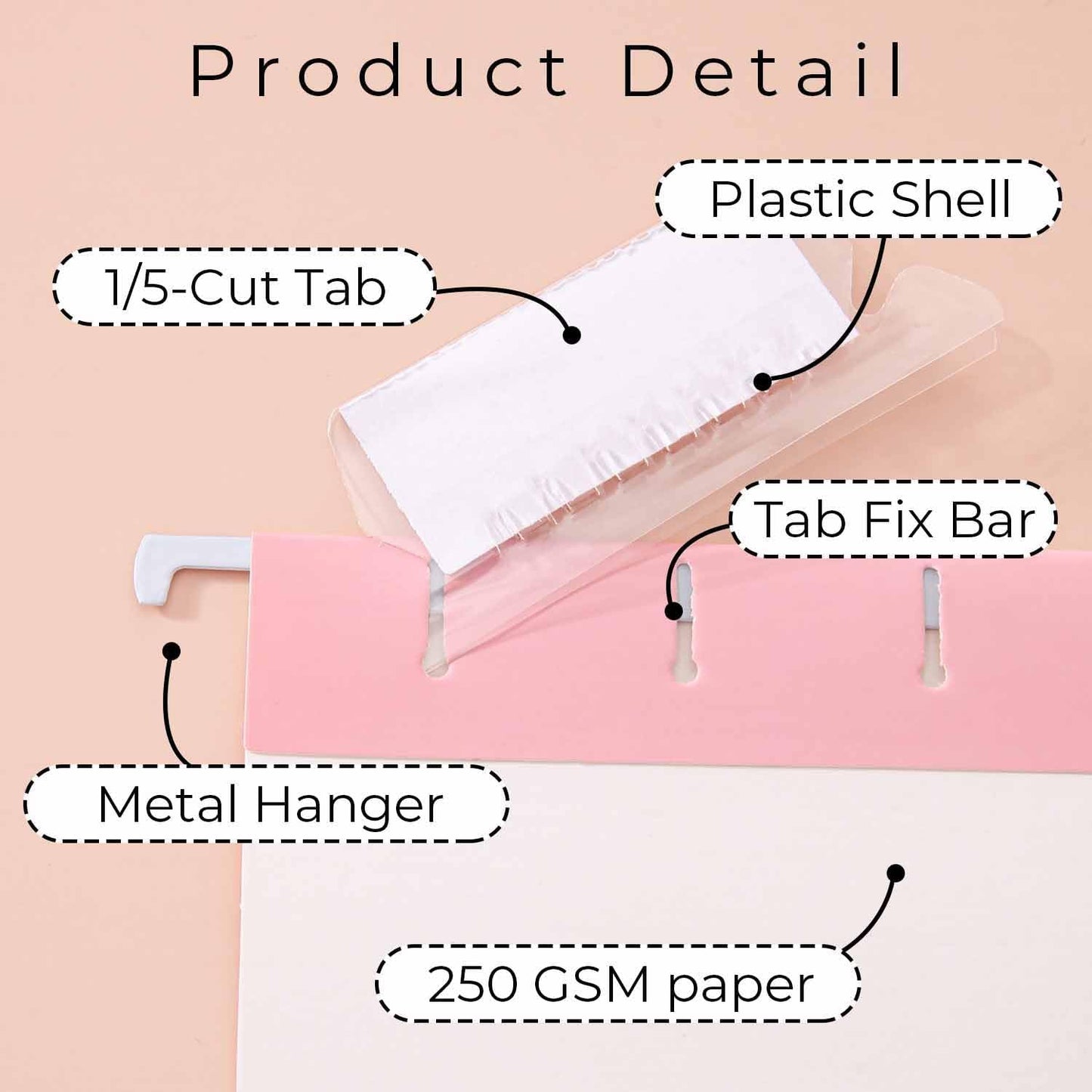 Y YOMA 12 Pack Rose Gold Hanging File Folders Letter Size Decorative File Folder Cute Pretty Hanging Folder Organizer for Filing Cabinet Office Home with 1/5-Cut Adjustable Tabs, 3 Gold Foil Design