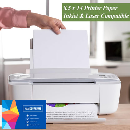 8.5" x 11" Printer Paper - 100 Sheets/200 Pages White Copy Paper, 20 lb Letter Size Papers Printing in Office/School/Home