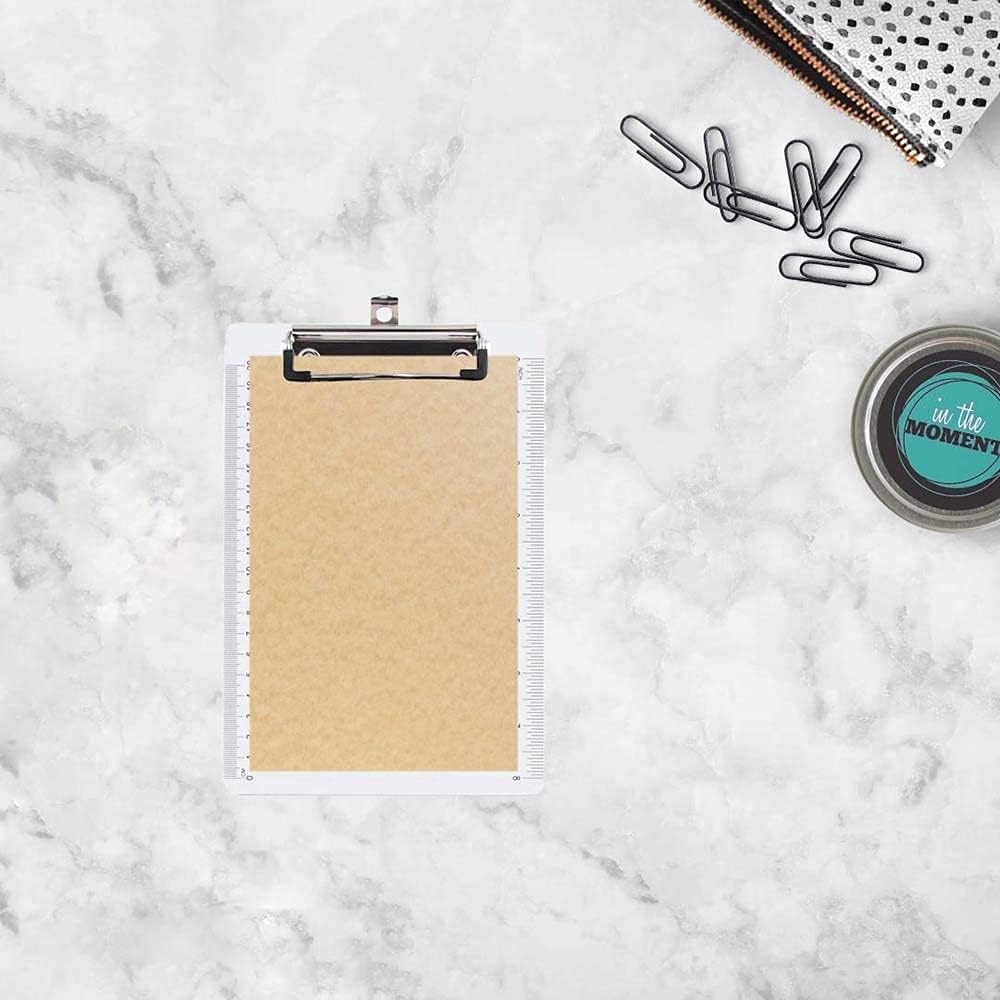 JAM PAPER Small Plastic Memo Clipboards with Low Profile Metal Clip - Mini (6 x 9) - Blue - Clip Board Sold Individually
