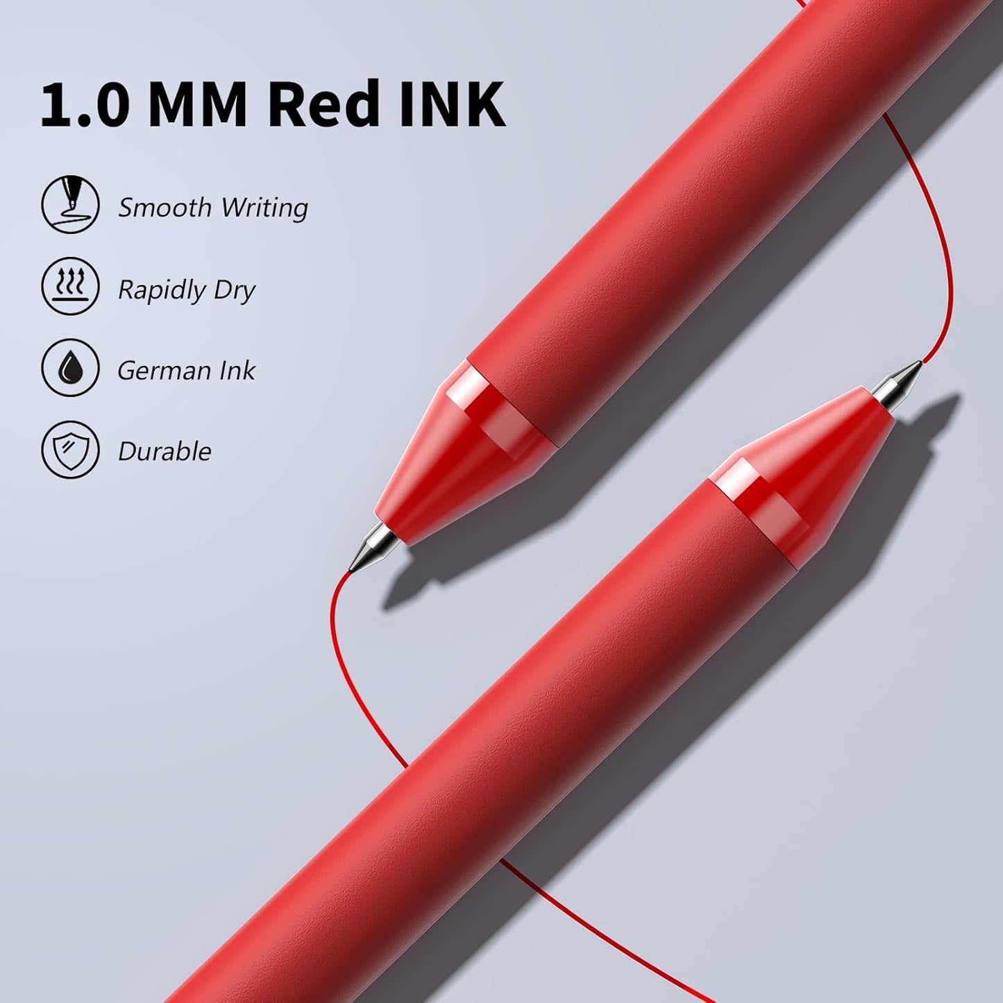 Bulk Pens - 108 Pack Black Pens 1.0MM Medium Point Ballpoint Pens, Smooth Writing No Bleed Retractable Ball Point Pen (Black)