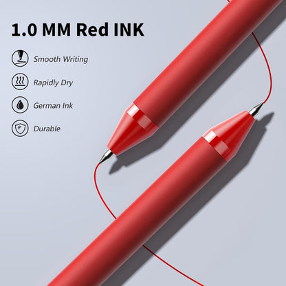 Bulk Pens - 108 Pack Black Pens 1.0MM Medium Point Ballpoint Pens, Smooth Writing No Bleed Retractable Ball Point Pen (Black)