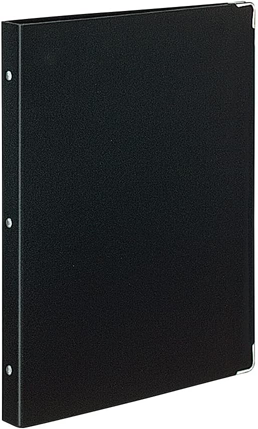 Kokuyo Color Palette Metal Round Ring Binder, B5-S, 26 Holes, Up to 100 Sheets, 5 Colorful Tab Dividers, Middle Vertical Type, Black, Japan Import (RU-311-1)
