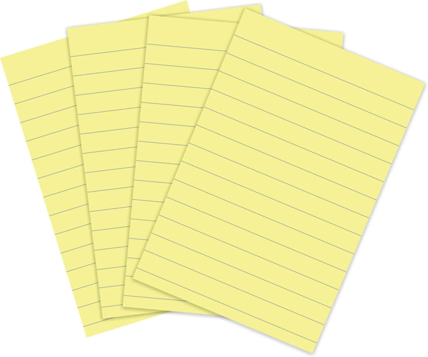 Post-it 100% Recycled Paper Super Sticky Notes, Lined, 4 in. x 6 in., 4 Pads, 45 Sheets per Pad, Wanderlust Pastels, School Supplies and Office Products