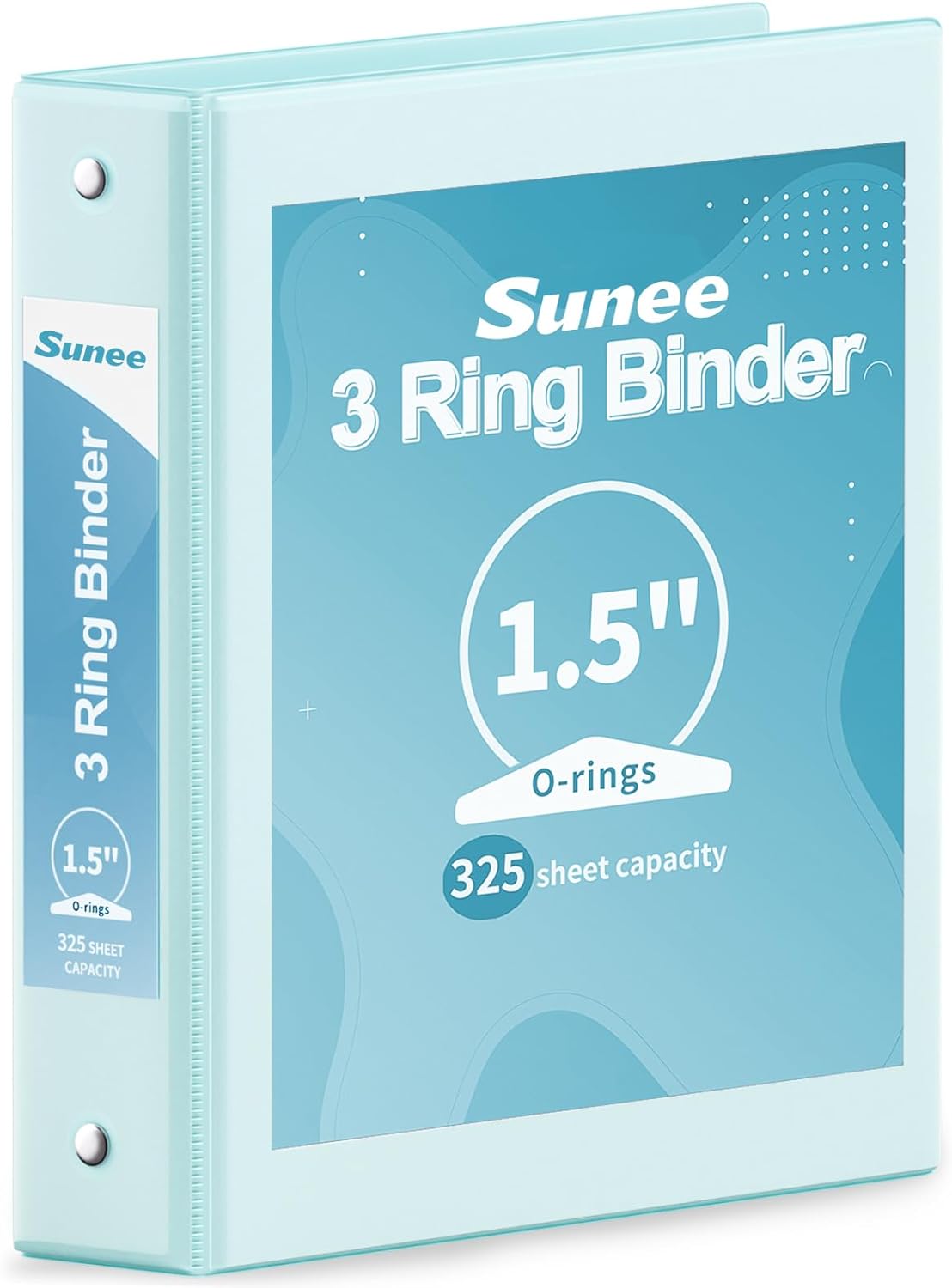 SUNEE 3 Ring Binder 3 Inch 1 Pack, Clear View Binder Three Ring PVC-Free (Fit 8.5x11 Inches) for School or Office Supplies, Pink
