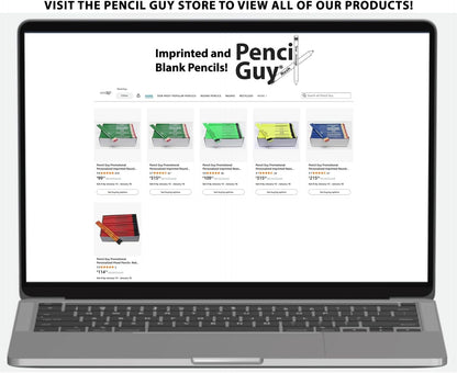 Pencil Guy Promotional Personalized Imprinted Round Pencils.-500 per box