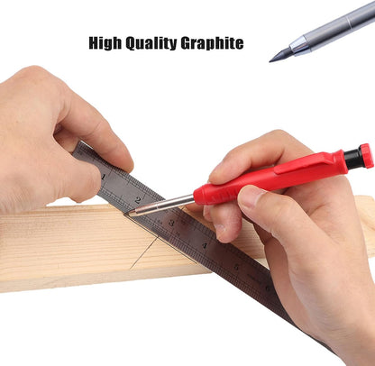 36 Pcs 2.8mm Pencil Lead Refills for Carpenter Mark Pencils Solid Deep Hole Mechanical Construction-Pencil Replacements Study Leads for Architect Woodworking Marking Scribe Tools, Black