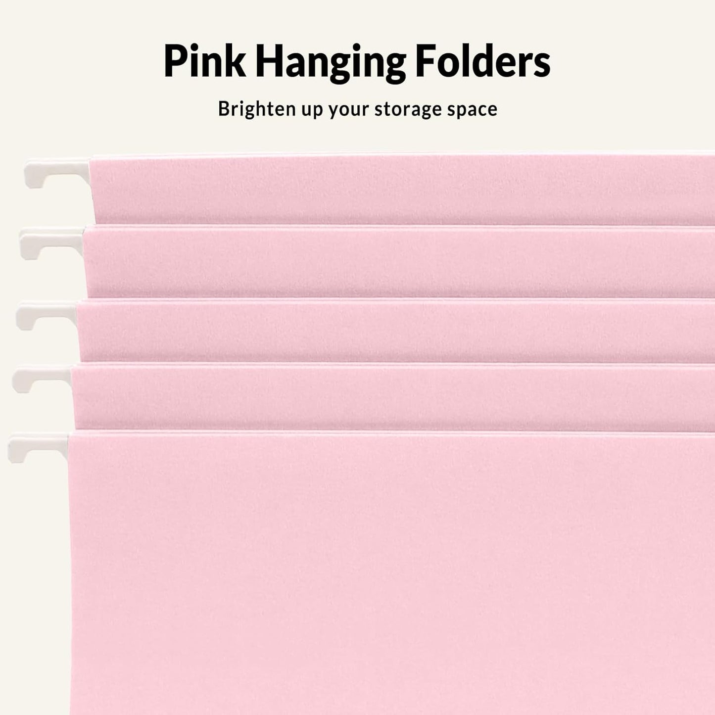 SUNEE Hanging File Folders Legal Size, Black File Folders 25 Pack 1/5-Cut Tabs, Stay Organized for Your Home and Office Bulk File and Documents