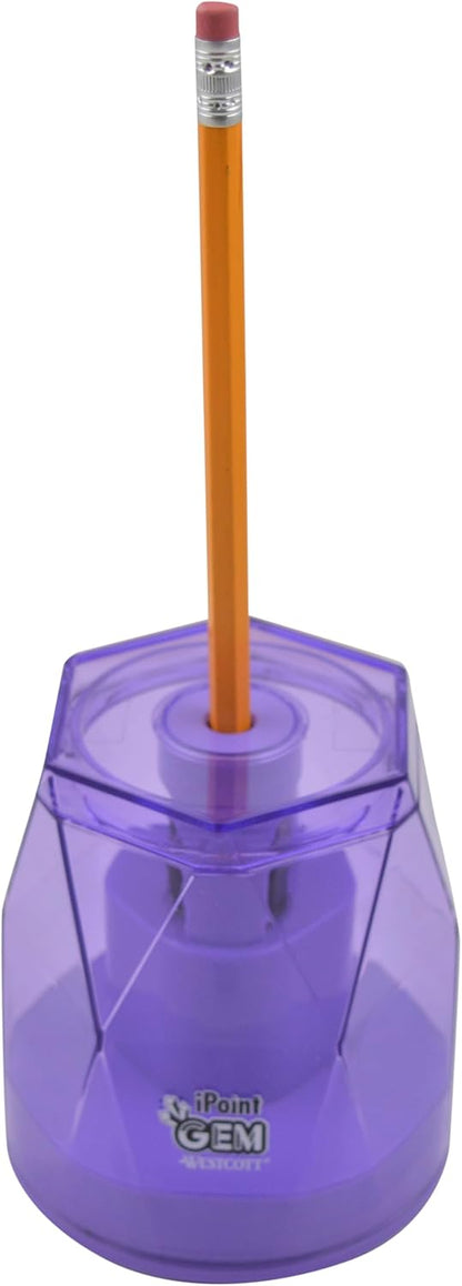 Westcott iPoint® GEM Battery Pencil Sharpener, Neon Green (00577)