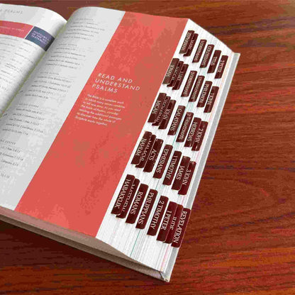 Thinkor Reposition Laminated Bible Tabs, Large Print Stickers, Easy to Read & Apply Bible Tabs for Women & Man (Earthy Brown)