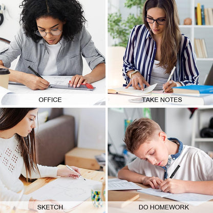 Ainiv Inkless Pencil with Eraser - 5 Sets Infinity Pencil, Reusable with Extra 5 Eraser & 5 Replaceable Nibs for Home, Office & School Writing, Drawing