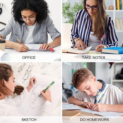 Ainiv Inkless Pencil with Eraser - 5 Sets Infinity Pencil, Reusable with Extra 5 Eraser & 5 Replaceable Nibs for Home, Office & School Writing, Drawing