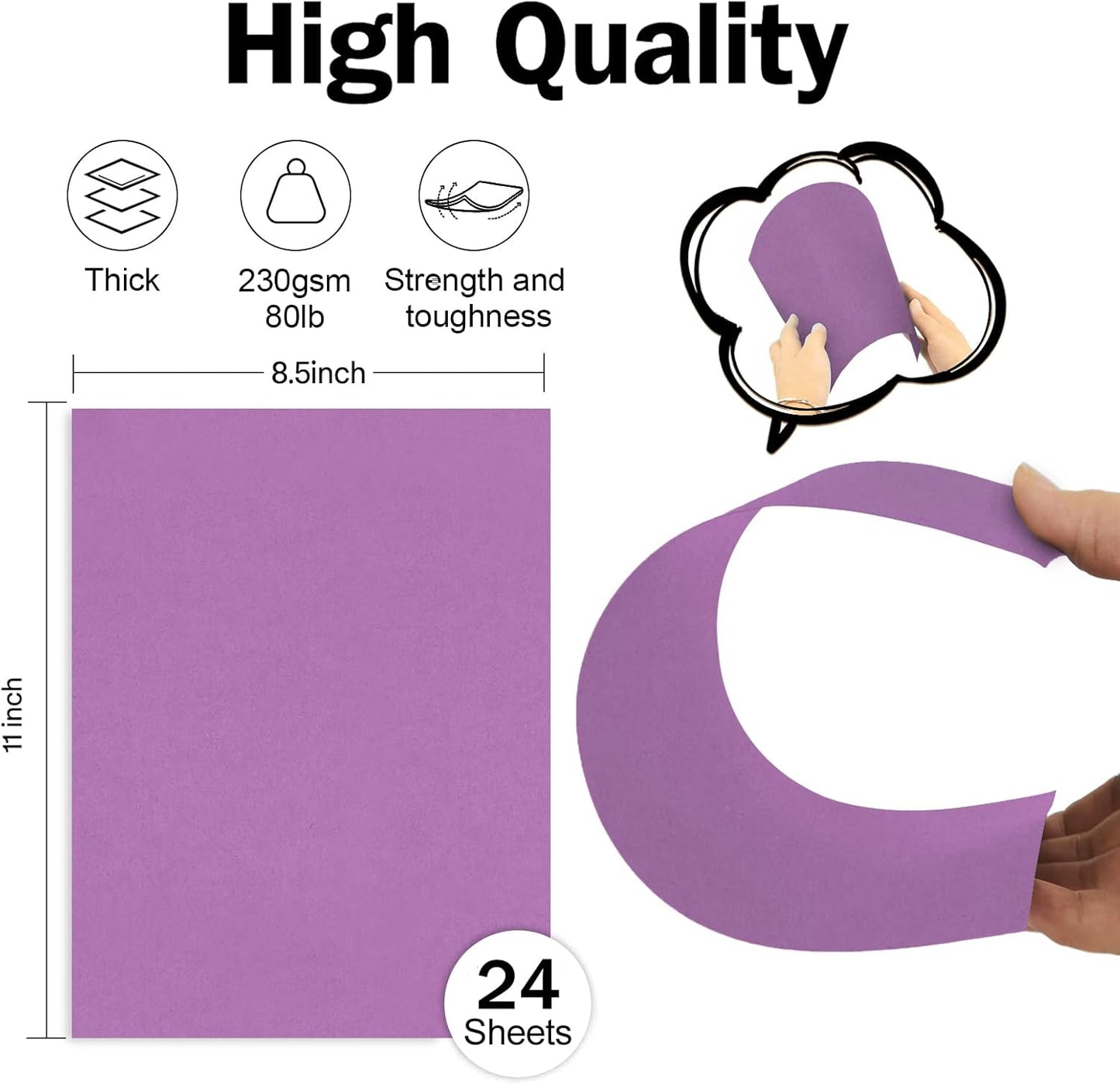 24 Sheets Cream Cardstock 8.5 x 11 Off White Paper, Goefun Ivory Card Stock Printer Paper for Cards Making, Office Printing, Certificate