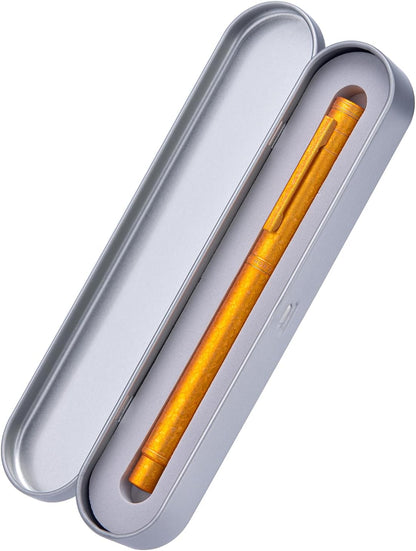 Hongdian Matte Black Forest Rollerball Pen with Schmidt Black Ink Refill, Classic Design with Metal Case for Business Signature