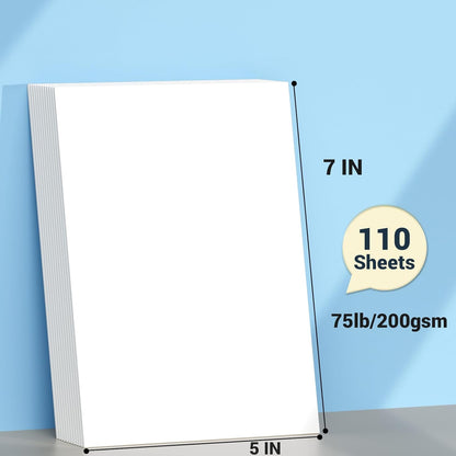 Cardstock 8.5 x 11, Thick Printer Paper 75 lb/200 gsm, 40 Sheets Card Stock White, Heavy Card stock, White CardStock Paper for Invitations, Diy Cards, Business Cards, Menus, Crafts, Drawing etc