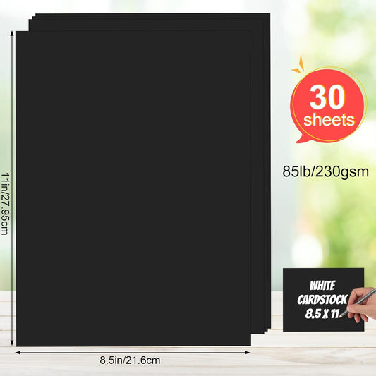 White Cardstock 8.5 x 11, 230gsm Cover Cardstock Paper, 85 Lb Heavy Card Stock for Printer, Card Stock Paper for Invitations, Scrapbooking, Crafts, Diy Cards, Decoration, Drawing (30 Sheets)