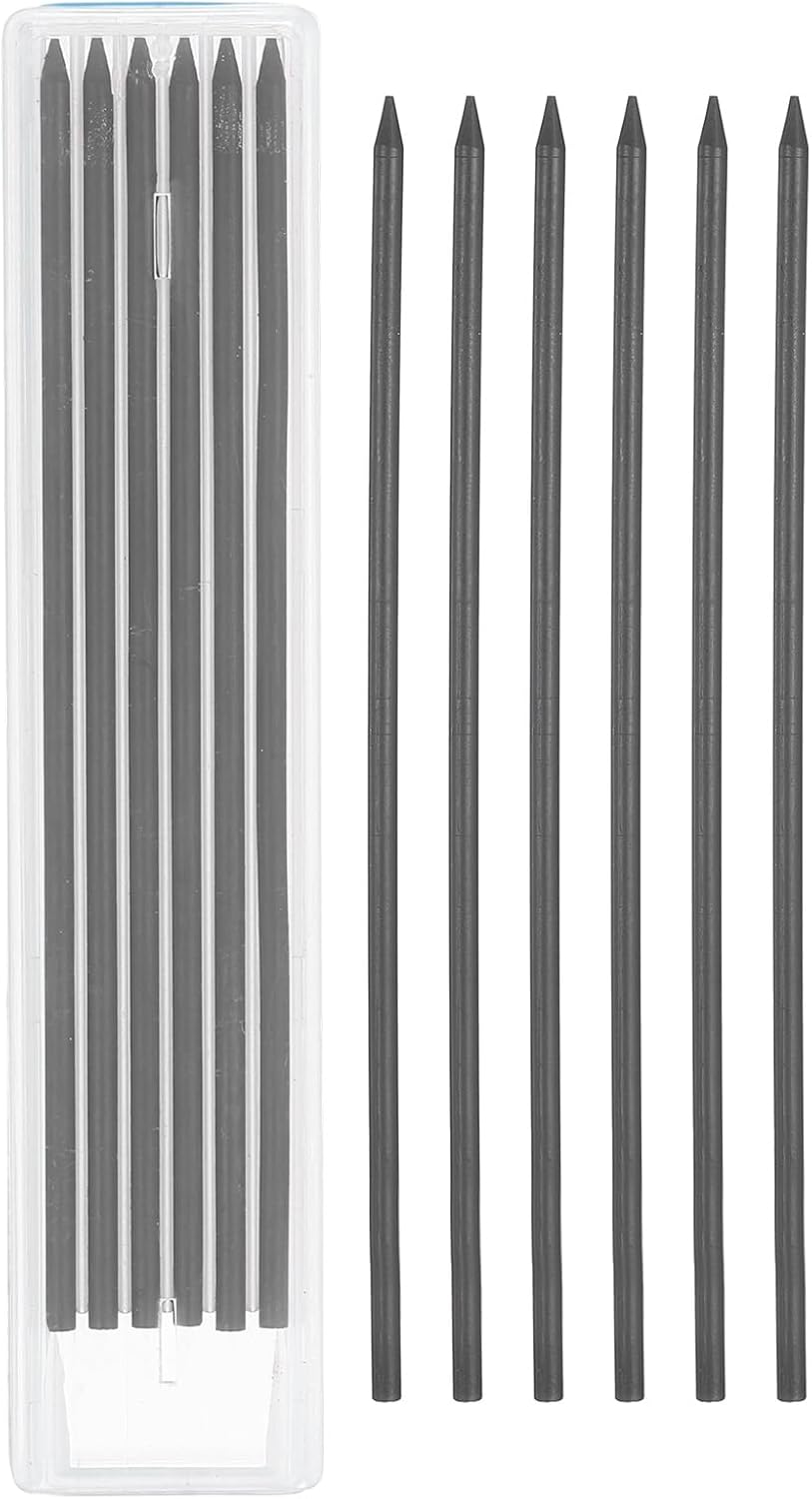 PATIKIL 12Pcs 2.8mm Carpenter Pencil Lead Refills, Solid Dry Pencil Refills Break Resistant Lead Refill for Mechanical Carpenter Construction Pencils Art Drafting, Multicolor
