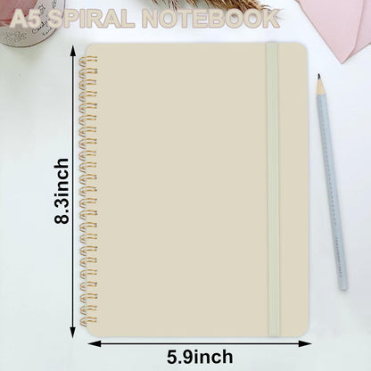Utron 3 PCS Small Spiral Notebook 5x7, Notebooks for Note Taking, Morandi Spiral Journal Notebook, Work Notebook Small Notebooks 5x7 with Strap, Cute Notebooks for Women 70 Sheets/Note Books