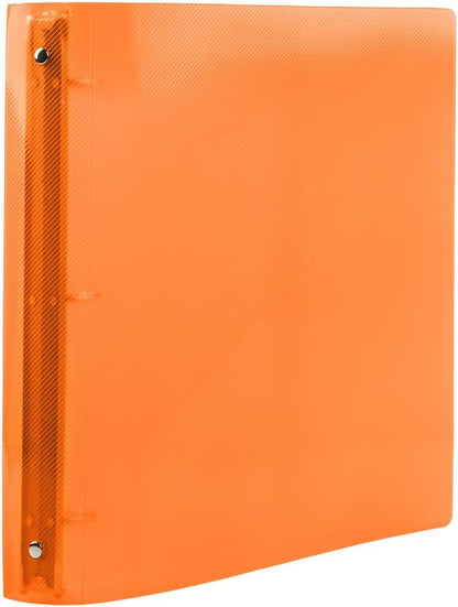 JAM PAPER Plastic 0.75 inch Binder - Clear 3 Ring Binder - Sold Individually