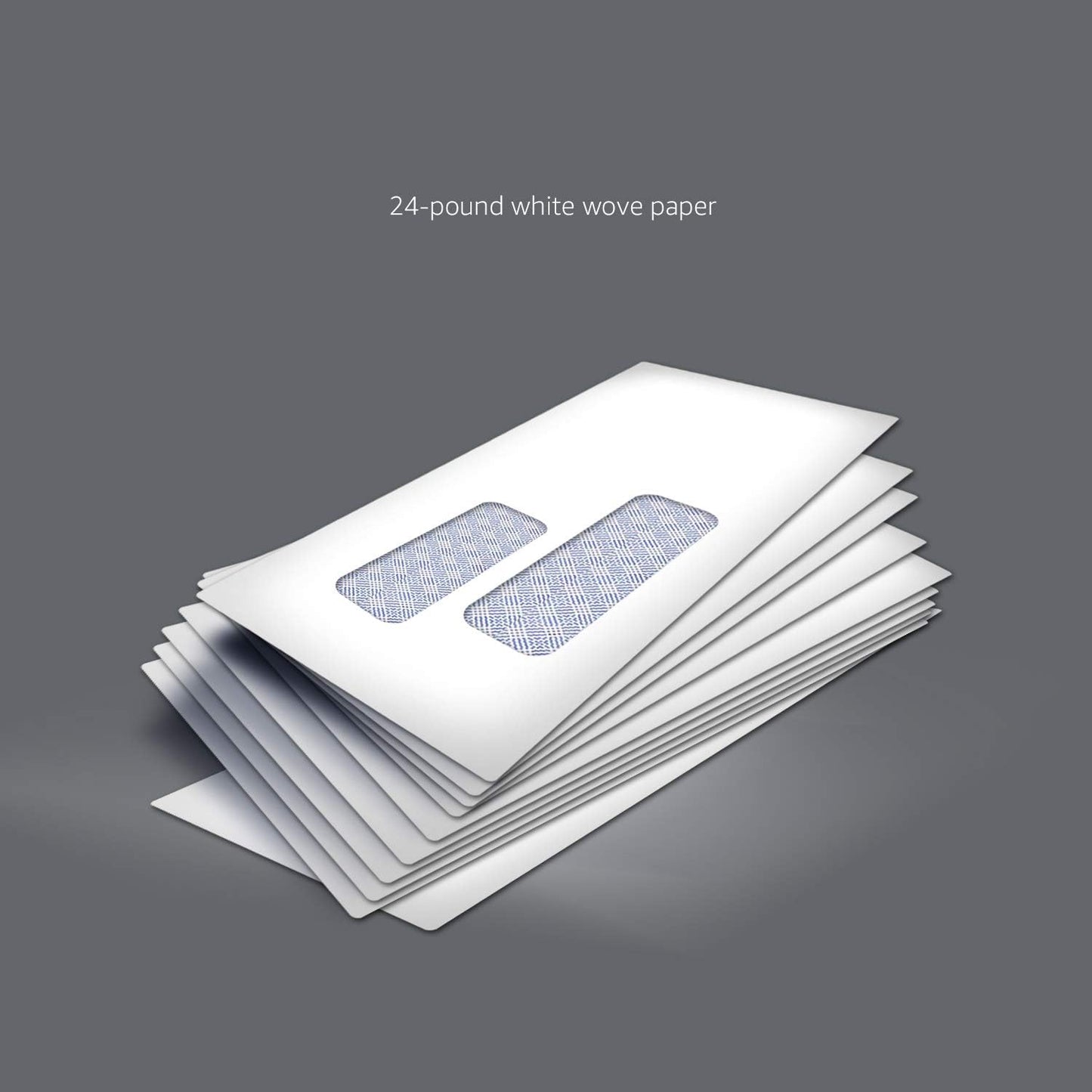 Amazon Basics #9 Security Tinted Double Window Envelopes for Invoices and Documents, Self-Seal, 3-7/8" x 8-7/8", White, 500-Pack