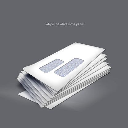 Amazon Basics #9 Security Tinted Double Window Envelopes for Invoices and Documents, Self-Seal, 3-7/8" x 8-7/8", White, 500-Pack