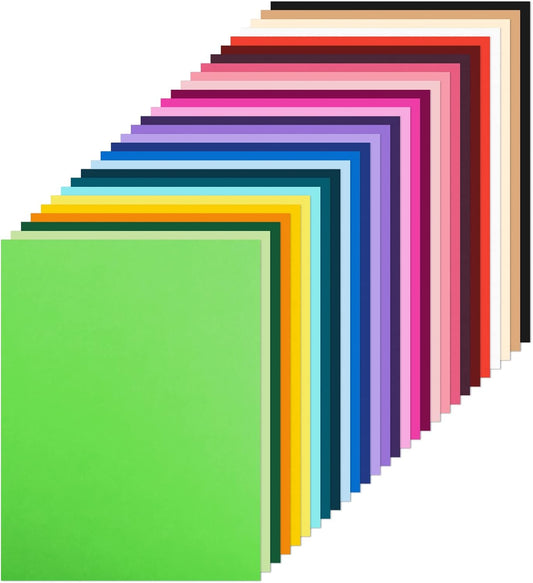Livholic 120 Sheets Colored Card Stock Printer Paper, 120 GSM 32 lb 24 Colors Pastel Construction Paper for Scrapbook Office Printing DIY Craft 8.3x11.6 Inch (120GSM)