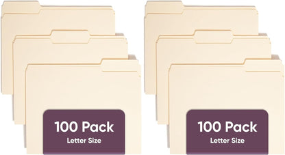 Smead File Folders Letter Sized, 1/3-Cut Tab, Assorted Positions, Letter Size Manila Folders, 200 Per Box