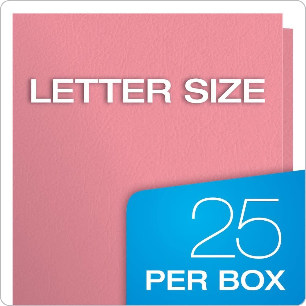 Oxford Twin-Pocket Folders, Textured Paper, Letter Size, Dark Blue, Holds 100 Sheets, Box of 25 (57538EE)