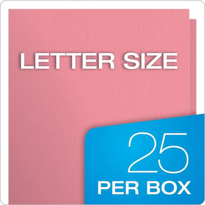 Oxford Twin-Pocket Folders, Textured Paper, Letter Size, Dark Blue, Holds 100 Sheets, Box of 25 (57538EE)