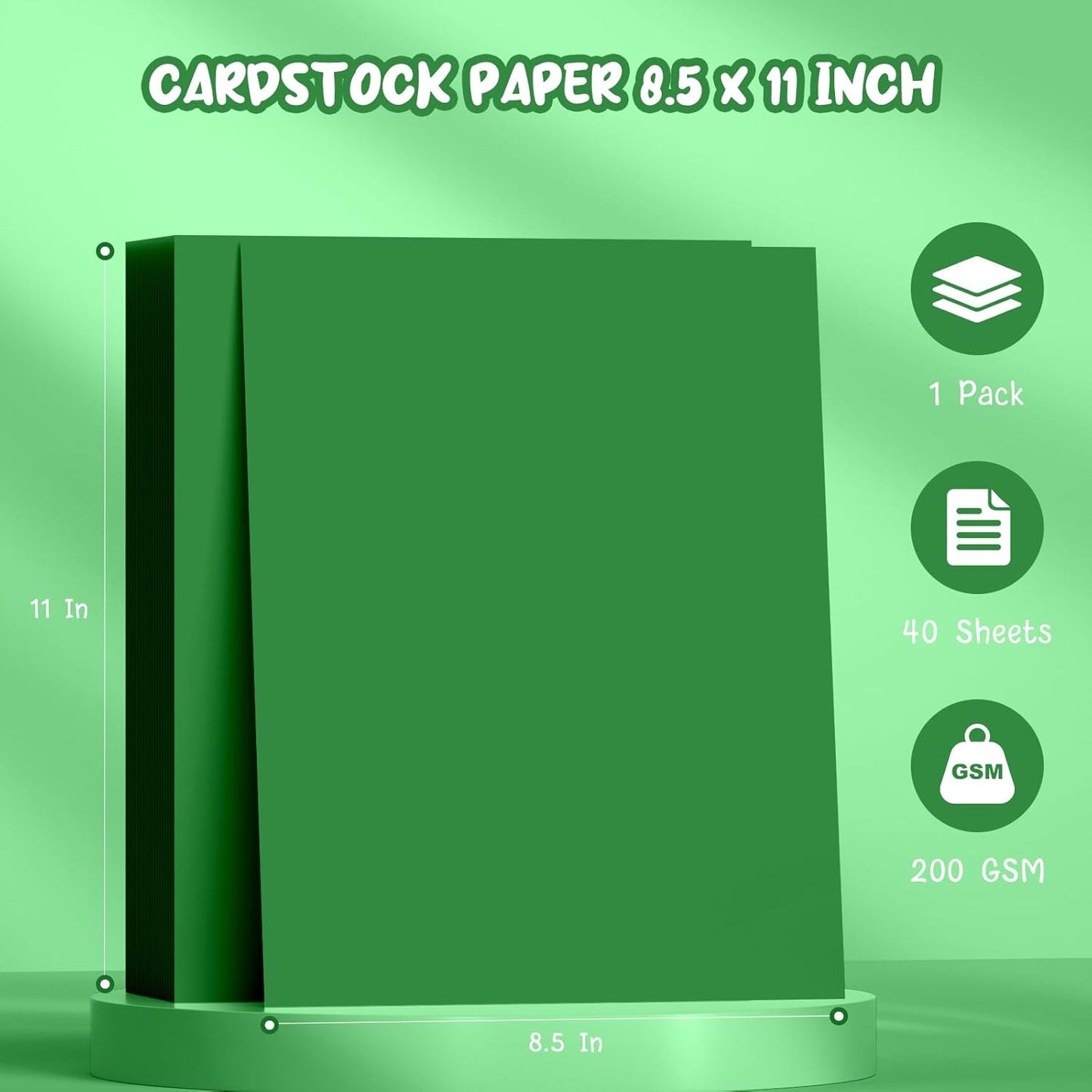 40 Sheets Cream Cardstock Paper 8.5 x 11, Ivory Cardstock Printer Paper 8.5x11, Off White Card Stock Paper 8.5 x 11, 200 GSM Construction Paper for DIY Cards, Greeting Cards, Wedding Invitations