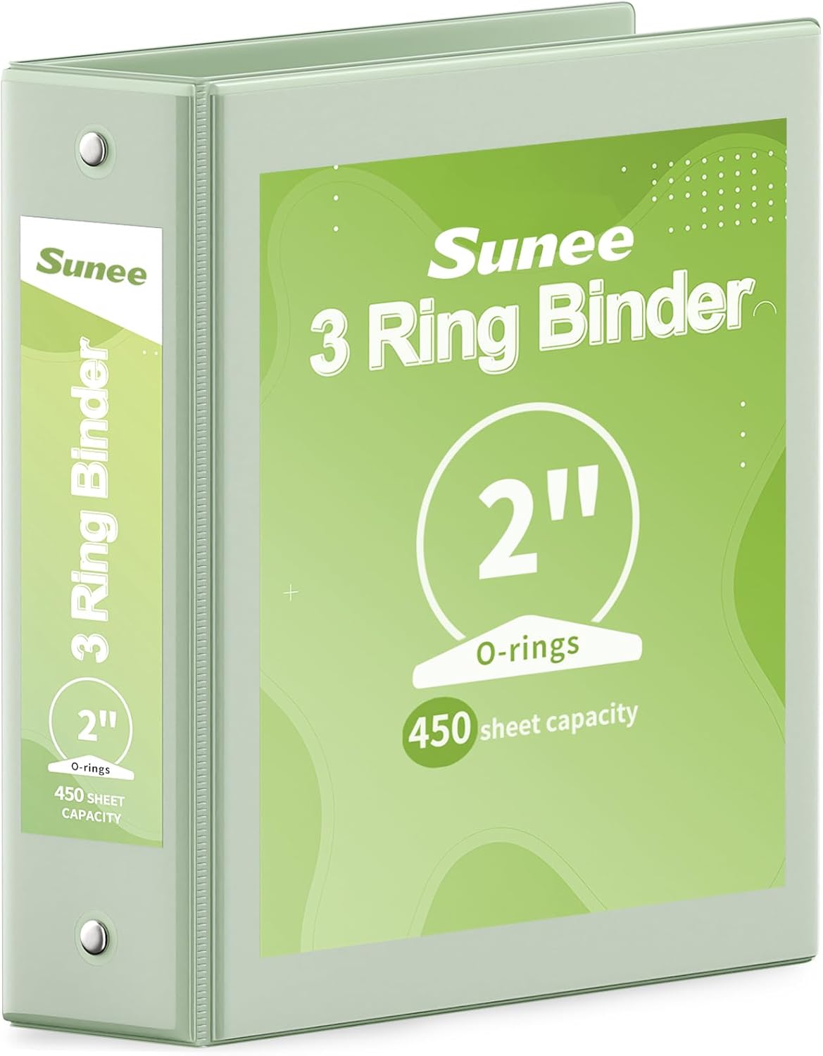 SUNEE 3 Ring Binder 3 Inch 1 Pack, Clear View Binder Three Ring PVC-Free (Fit 8.5x11 Inches) for School or Office Supplies, Pink