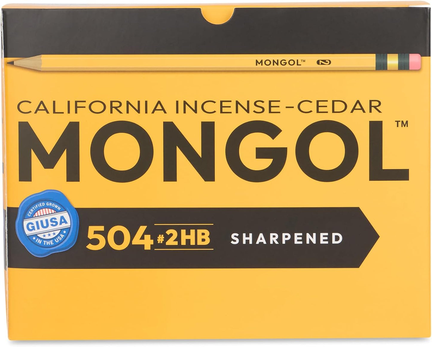 Mongol Classic Incense Cedar #2 Pencil - 12-Pack – Pre-sharpened, European Graphite Core, US Grown Cedar, Smudge Free Eraser – Nontoxic PMA Certified
