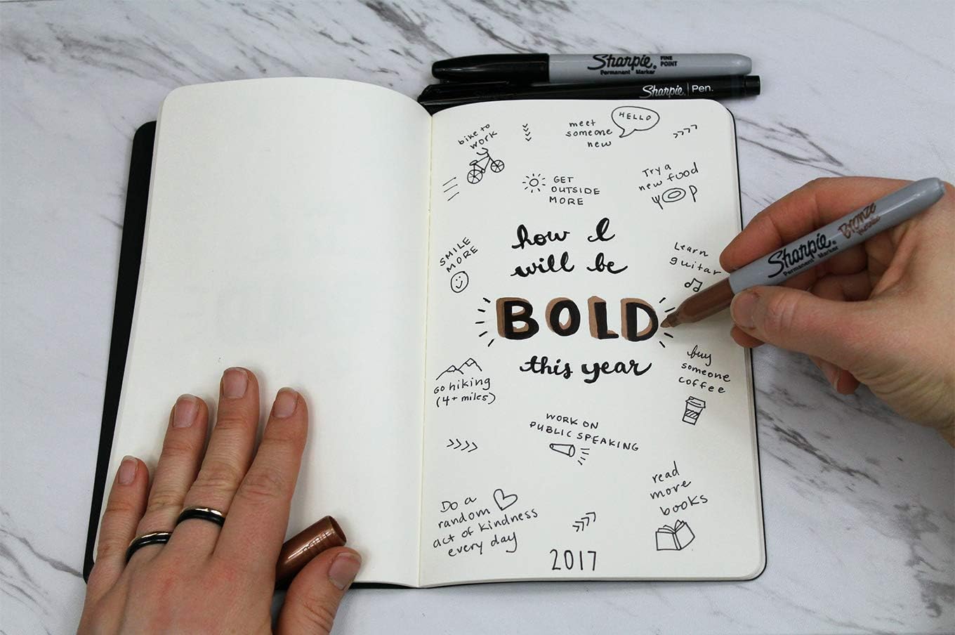 Sharpie Metallic Permanent Markers | Fine Point for Bold Details | Gold | 1 Marker Pen