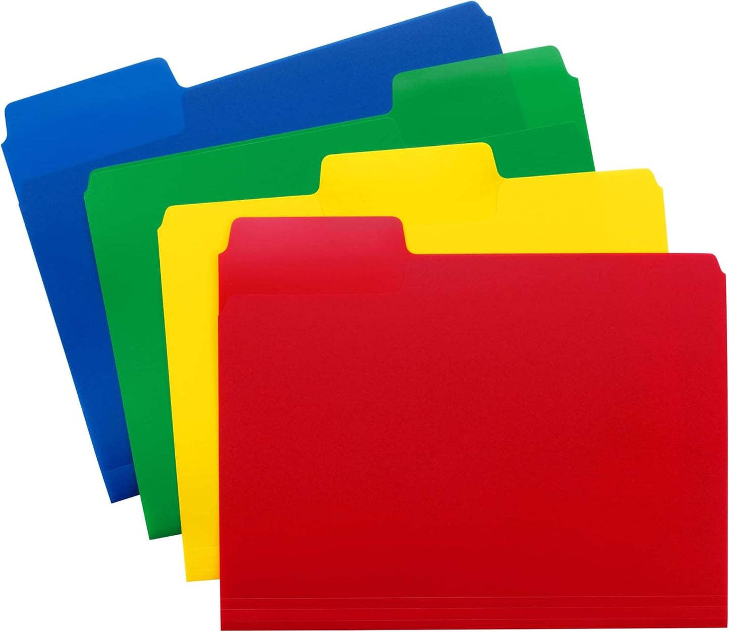 Smead Poly File Folder, 1/3-Cut Tab, Letter Size, Red, 24 per Box (10501)