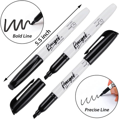 LAZGOL Dry Erase Markers Bulk, 96 Pack Black Dry Erase Markers Chisel Tip, Low Odor Whiteboard Markers for School, Office Supplies, Perfect for Writing on White Board, Mirror,Calender