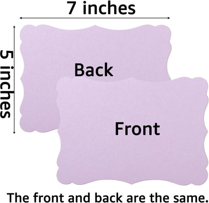 50 Pack Blank Kraft Cards Cardstock Thick Paper Brown Greeting Cards for DIY Gift Card Menus, Baby Shower and Wedding Invitations (Multicolored, 5x7IN)