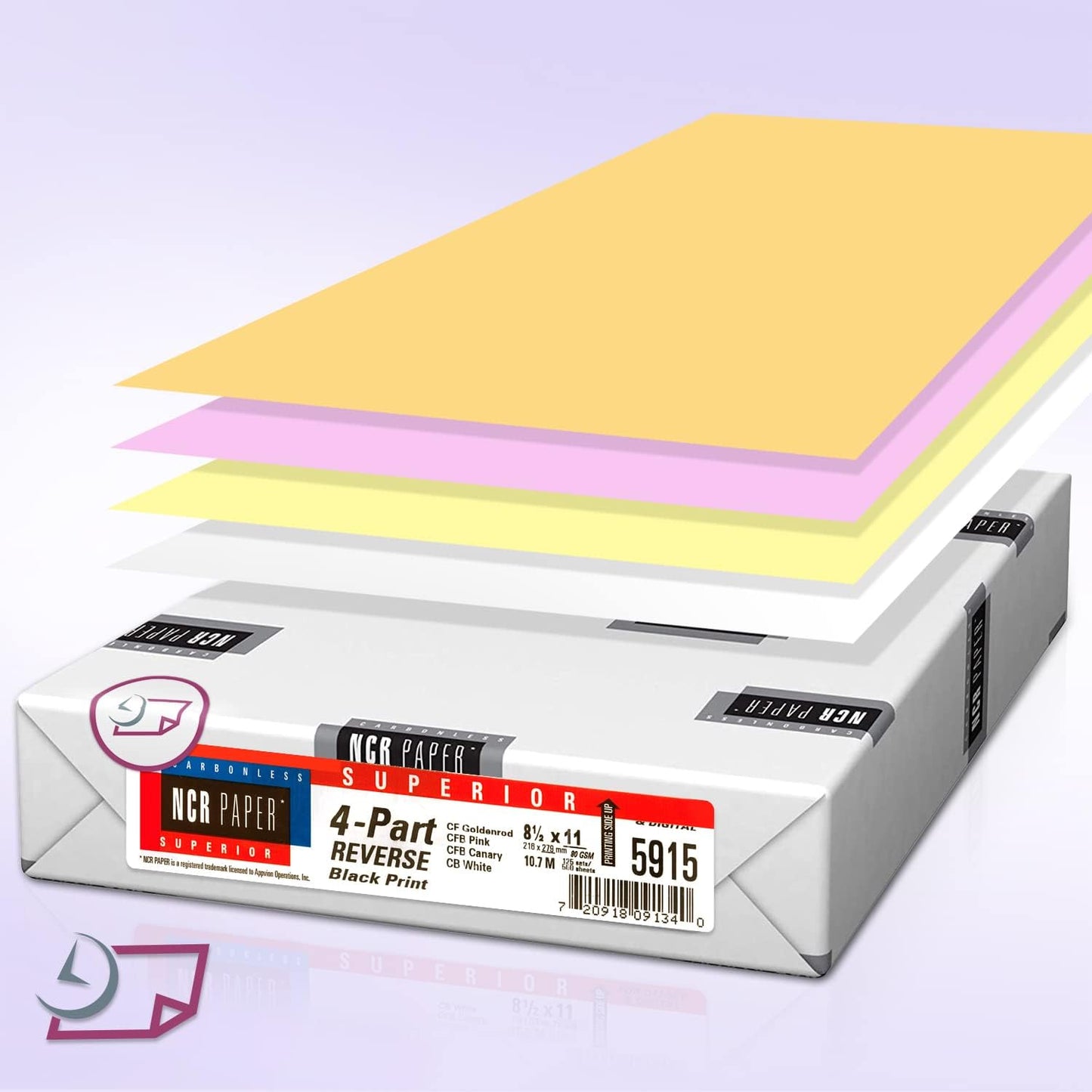 NextDayLabels - Superior Carbon-less NCR, Pre Collated Paper, 500 Sheets Per Pack (8-1/2" x 11" 3 Part Reverse, #5900)