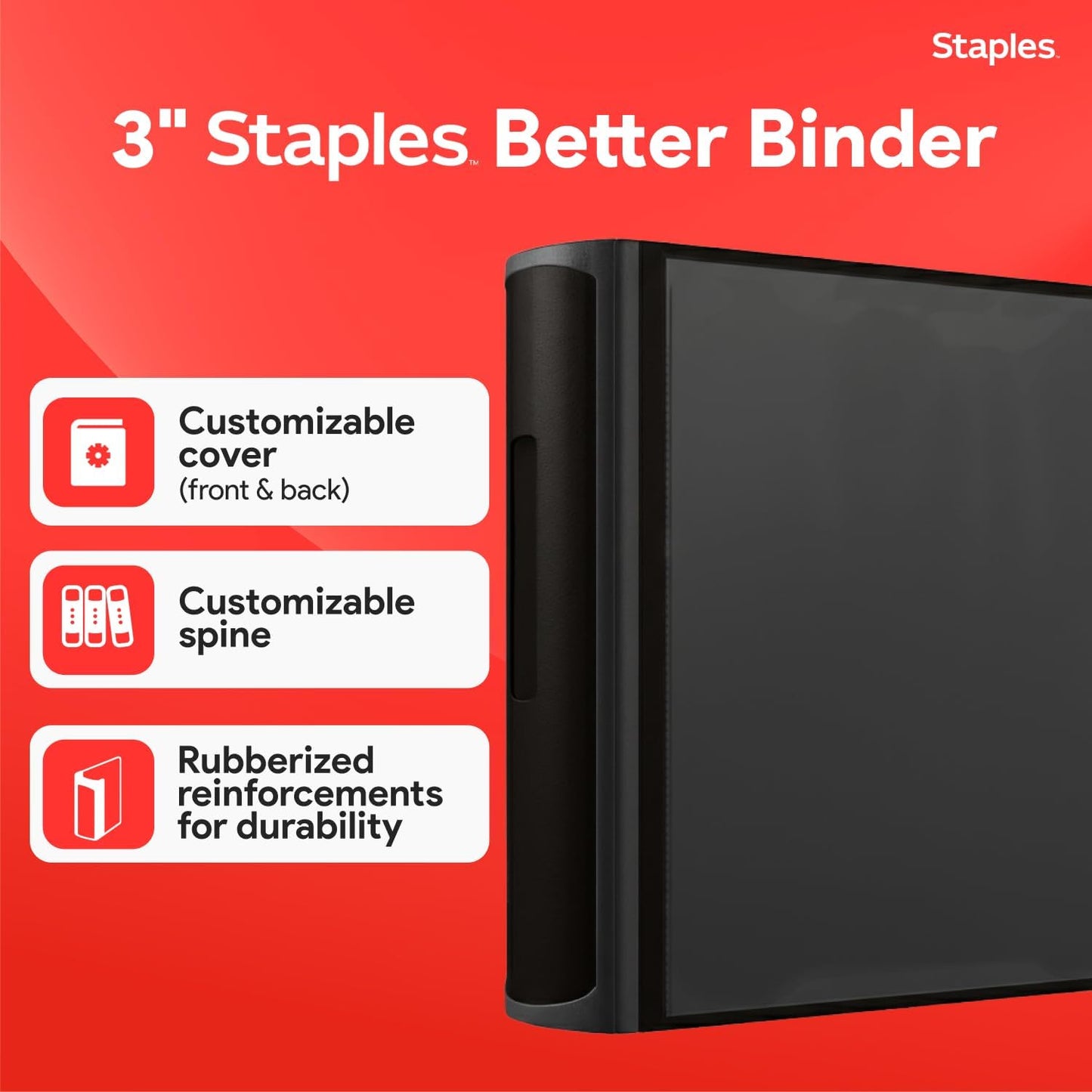 Staples Better Binder 2-Inch D-Ring View Binder, Reinforced Spine, Holds Up to 540 Sheets, Teal, for Office & School