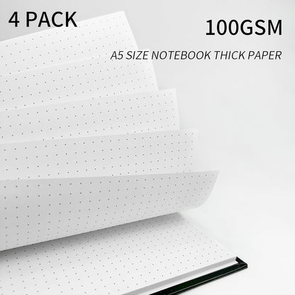 Large Lined Notebook Spiral Notebook 8.5" x 11"-4 Pack LINED Notebook 7mm Ruled Hardcover Notebook 120 Pages 100 GSM Thick Paper Notebook Hardcover Journal for School, Office,Study and Notes