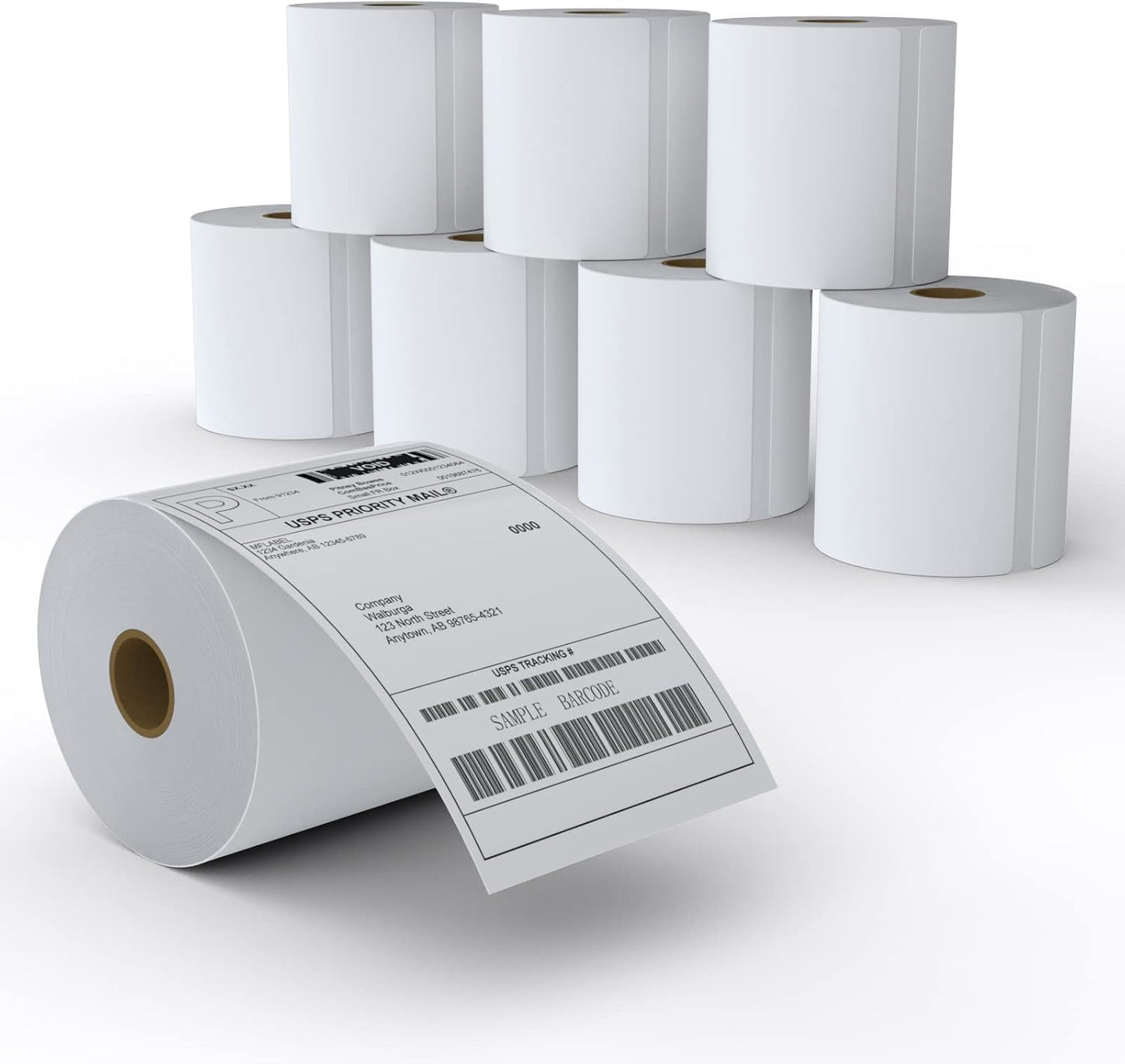 MFLABEL 4x6 Thermal Shipping Labels - 2 Rolls of 250, Perforated & Smudge-Proof Direct Thermal Labels Compatible with Rollo, Zebra, for Amazon UPS FedEx Shopify