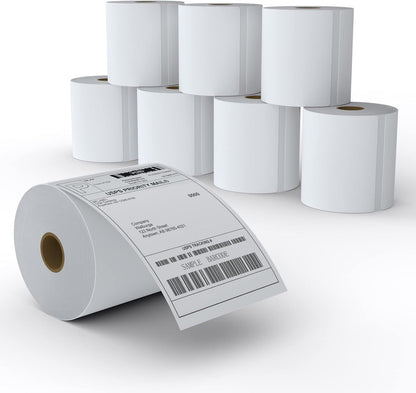MFLABEL 4x6 Thermal Shipping Labels - 2 Rolls of 250, Perforated & Smudge-Proof Direct Thermal Labels Compatible with Rollo, Zebra, for Amazon UPS FedEx Shopify
