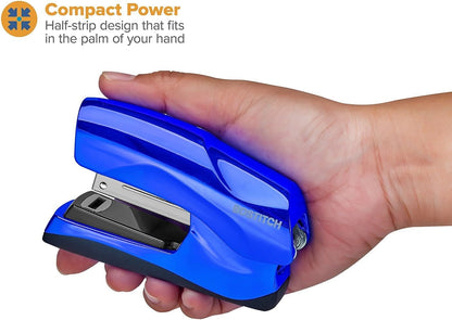 Bostitch Office Heavy Duty Stapler, 40 Sheet Capacity, No Jam, Half Strip, Fits into the Palm of Your Hand, For Classroom, Office or Desk, Black