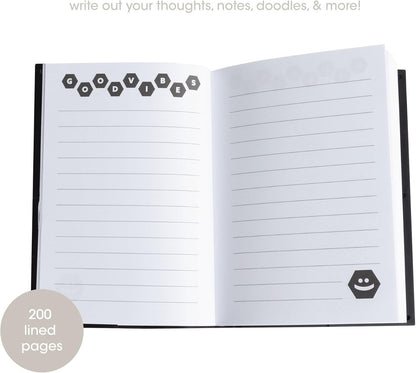 Pearhead Blue Matchbook Hardcover Journal, 6x8 College-Ruled Lined Notebook, 200 Pages, Trendy Writing Journal for Work, School & Everyday Notes