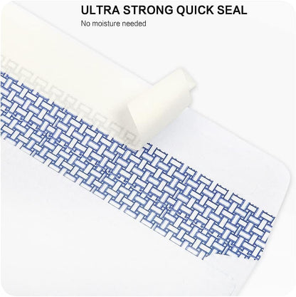 1000 Pack #10 Single Left Window SELF Seal Security Envelopes, Designed for QuickBooks Invoices & Business Statements, Computer Printed Checks Peel and Seal Flap, Size 4-1/8 x 9-1/2 Inches, 24 LB