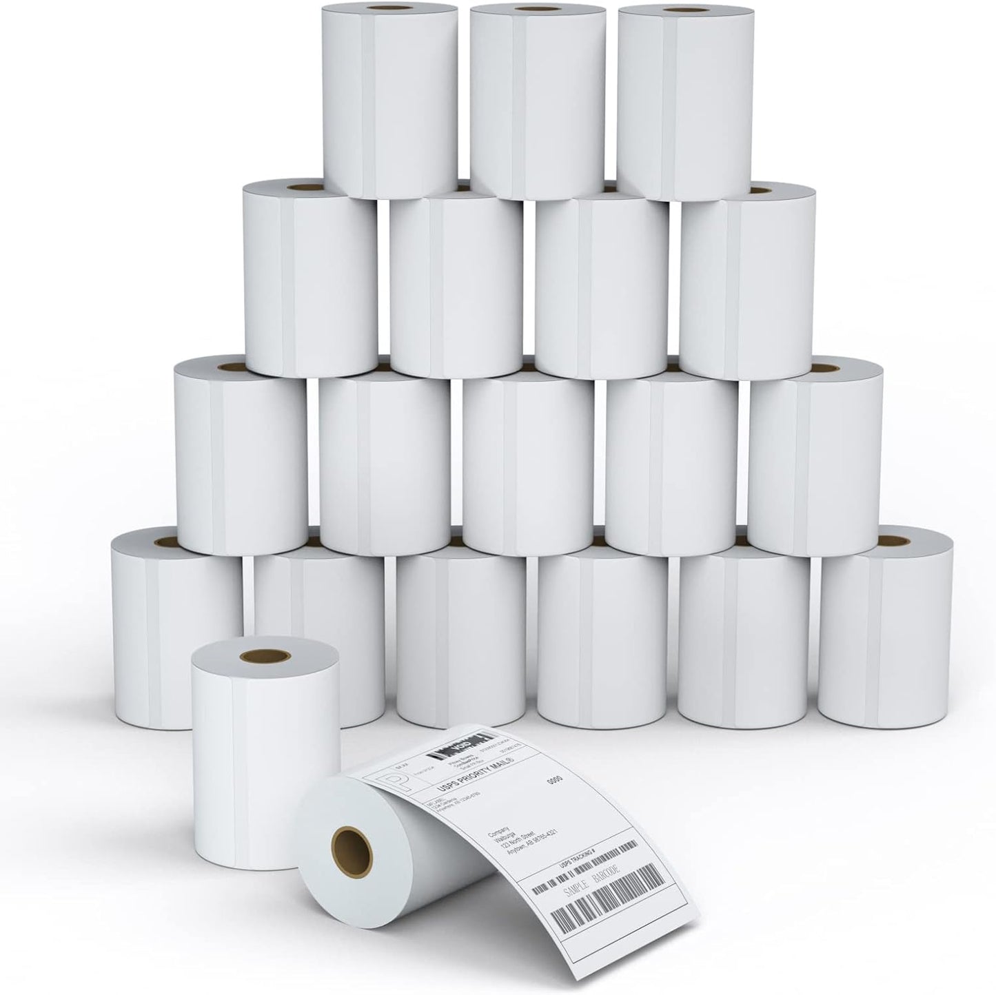 MFLABEL 4x6 Thermal Shipping Labels - 2 Rolls of 250, Perforated & Smudge-Proof Direct Thermal Labels Compatible with Rollo, Zebra, for Amazon UPS FedEx Shopify