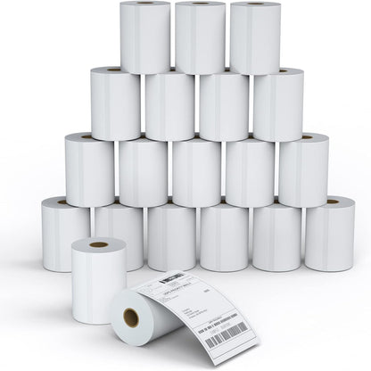 MFLABEL 4x6 Thermal Shipping Labels - 2 Rolls of 250, Perforated & Smudge-Proof Direct Thermal Labels Compatible with Rollo, Zebra, for Amazon UPS FedEx Shopify